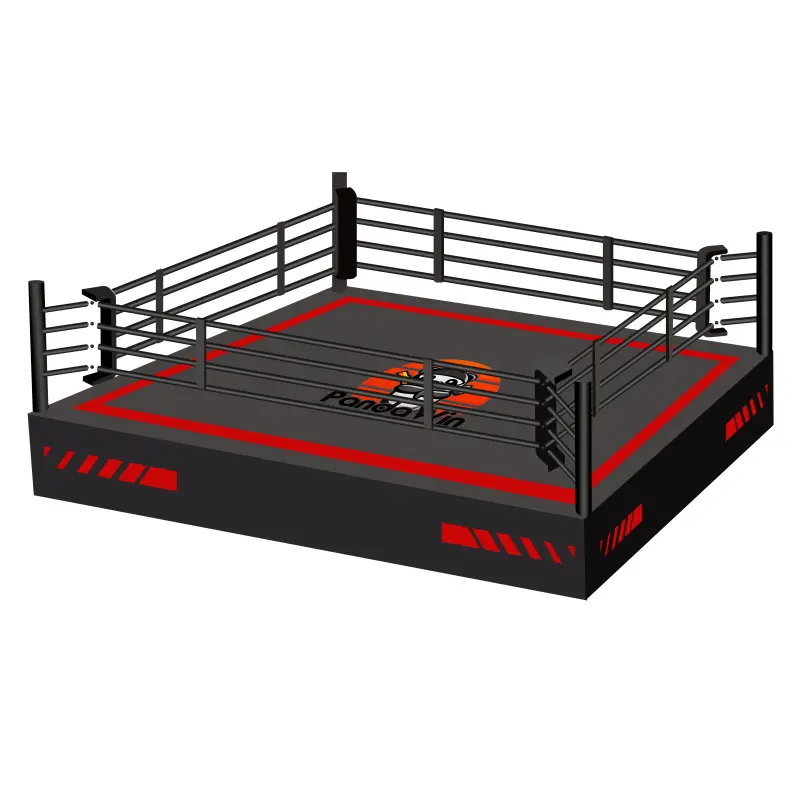 Ring de boxe avec plateforme
